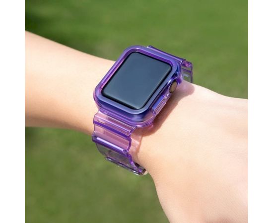 Fusion Light Set silikona siksniņa Apple Watch 38mm / 40mm / 41mm violeta