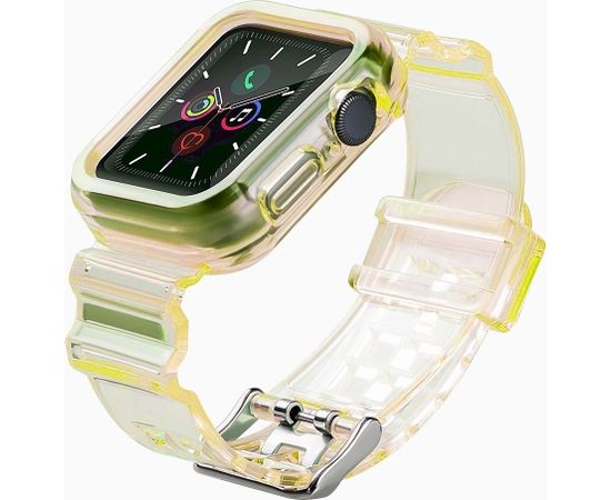 Fusion Light Set silikona siksniņa Apple Watch 38mm / 40mm / 41mm dzeltena