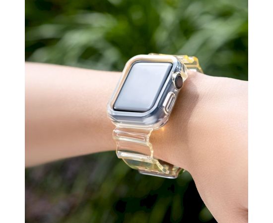 Fusion Light Set silikona siksniņa Apple Watch  42mm / 44mm / 45mm dzeltena