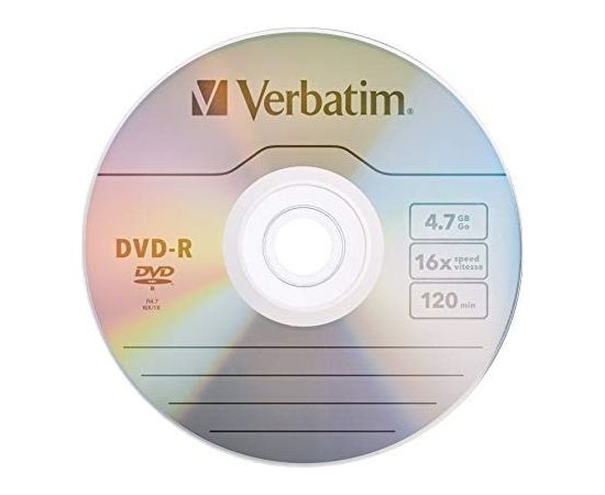 Verbatim AZO Matrica DVD-R 4,7GB 16x Papildus Aizsardzība / Papīra iepakojums