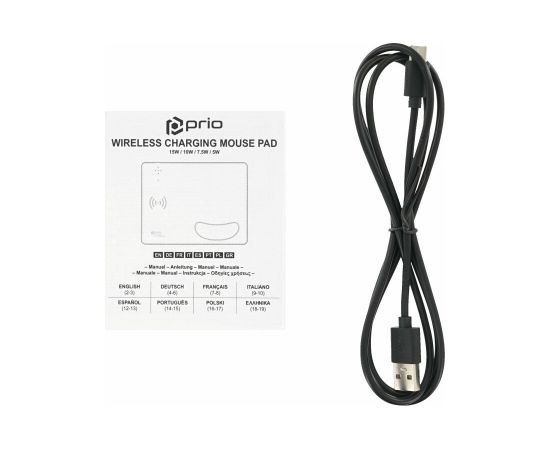 Prio Ātrās Bezvadu uzlādes peles paliktnis 15W (USB-C)