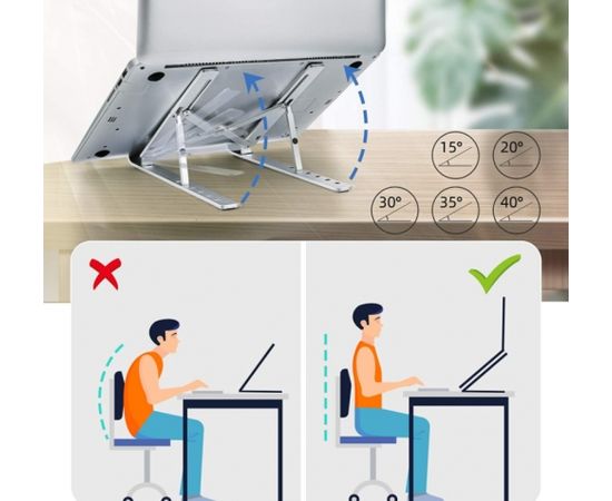 Swissten Алюминиевая подставка для ноутбука от 10 - 15"