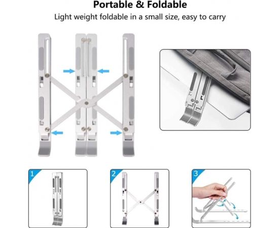Swissten Алюминиевая подставка для ноутбука от 10 - 15"