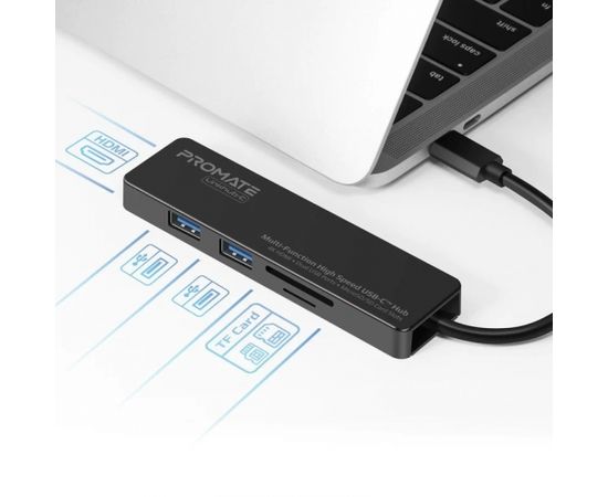 PROMATE LinkHub-C USB-C to HDMI 4K / 2X USB 3.0 / SD