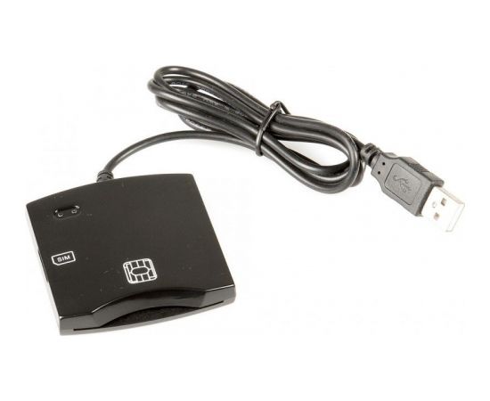 DNI Считыватель для ID Карт PC / SC / CCID ISO7816 USB (+SIM) Черный