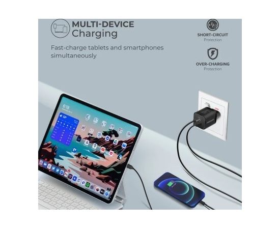 PROMATE PowerPort-33 GaNFast Зарядное устройство 33W / USB-C PD / USB-A