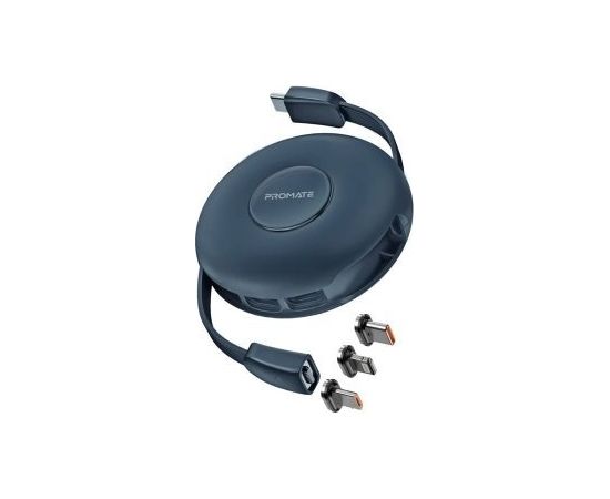 PROMATE Quiver Складной магнитный кабель USB-C на USB-C / Lightning / microUSB / 1м