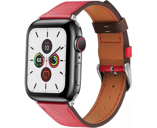 Кожаный ремешок Fusion для Apple Watch 42 / 44 мм красный
