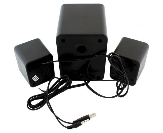 Мультимедийные колонки Goodbuy с сабвуфером 3,5 мм / USB, черные