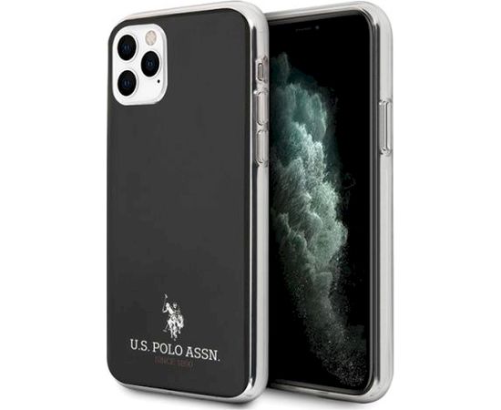 3MK U.S. Polo USHCN65TPUBK Small Horse Cover Aizsargapvalks Apple iPhone 11 Pro Max Melns