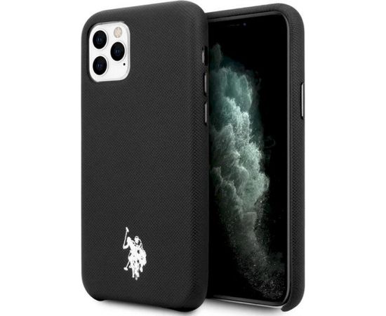 3MK U.S Polo USHCN65PUBK Wrapped Cover Aizsargapvalks Apple iPhone 11 Pro Max Melns