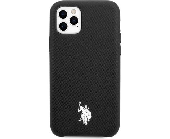 3MK U.S Polo USHCN65PUBK Wrapped Cover Aizsargapvalks Apple iPhone 11 Pro Max Melns