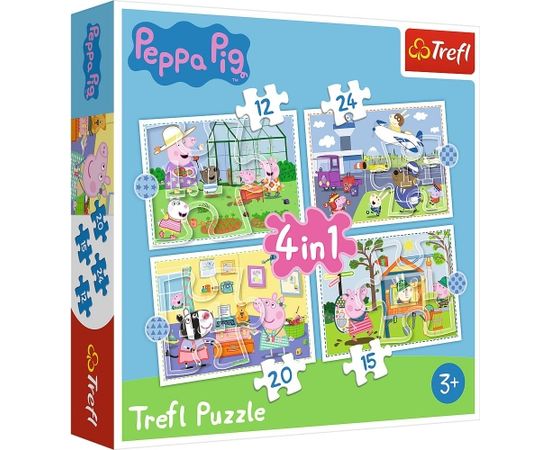 Unknown TREFL PEPPA PIG Pužļu komplekts 4in1 Peppa