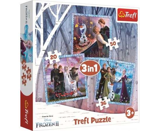 TREFL FROZEN Pužļu komplekts 3in1 Ledus Sirds 2