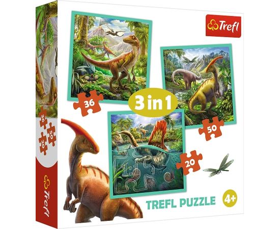 TREFL Pužļu komplekts Dinozauri, 3in1