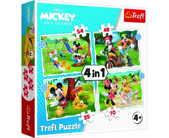 Hasbro TREFL DISNEY Pužļu komplekts 4in1 Mikijs