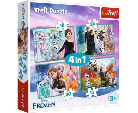 TREFL FROZEN Pužļu komplekts 4in1