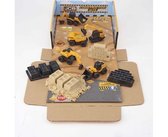 JCB TEAMSTERZ Mašīnu rotaļu komplekts ar smiltīm