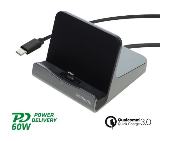 4smarts VoltDock Tablet Bezvadu Uzlādes Stacija priekš planšetdatora USB-C 60w