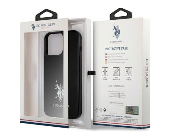 3MK US Polo USHCP13LUMHK Back Case Aizmugurējais Apvalks Telefonam Apple iPhone 13 / 13 Pro Melns