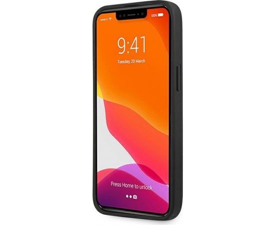 3MK AMG AMHCP13LGSEBK Back Case Aizmugurējais Ādas Apvalks Telefonam Apple iPhone 13 Pro Melns