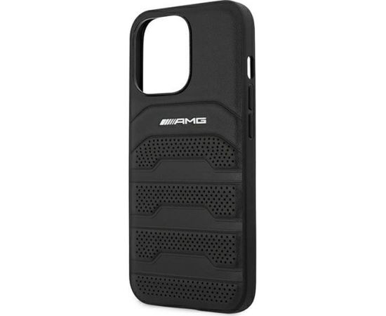 3MK AMG AMHCP13LGSEBK Back Case Кожанный Чехол для телефона Apple iPhone 13  Pro Черный