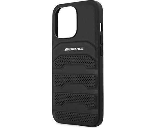 3MK AMG AMHCP13XGSEBK Back Case Aizmugurējais Ādas Apvalks Telefonam Apple iPhone 13 Pro Max Melns