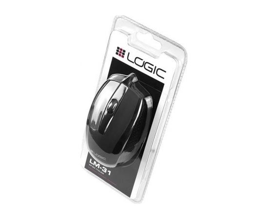 Logic 3 Logic LM-31 Optiskā Pele ar USB vadu / 1000 DPI / Melna