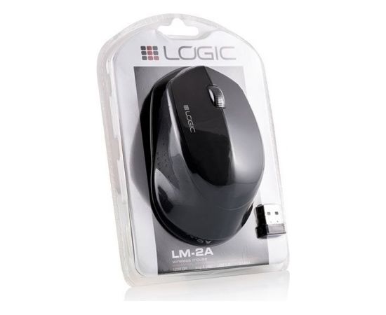 Logic 3 Logic LM-2A Wireless 2.4Ghz Bezvadu Datora Pele ar 1200 DPI Melna