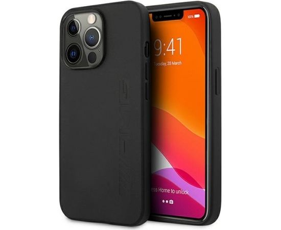 3MK AMG AMHCP13XDOLBK Back Case Aizmugurējais Ādas Apvalks Telefonam Apple iPhone 13 Pro Max Melns