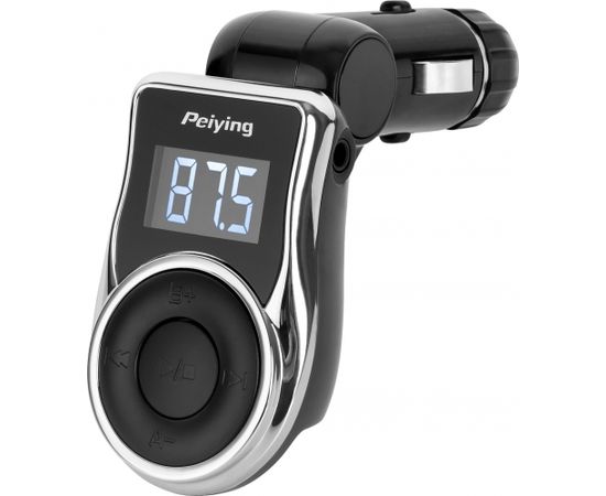 Peiying FM raidītājs 1 x USB 12 / 24V / microSD / melns