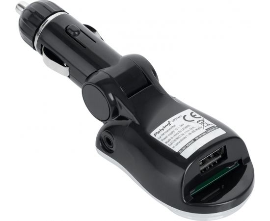 Peiying FM raidītājs 1 x USB 12 / 24V / microSD / melns