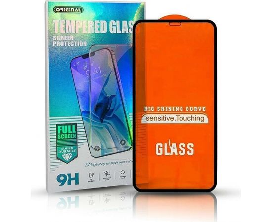 Timy Original Full Face / Full Glue Tempered Glass Защитное стекло для экрана Apple iPhone 12 / iPhone 12 Pro Черное