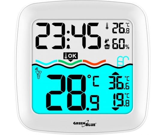 Greenblue Wireless Swimming Pool Temperature Sensor Weather Station Humidity DCF RCC