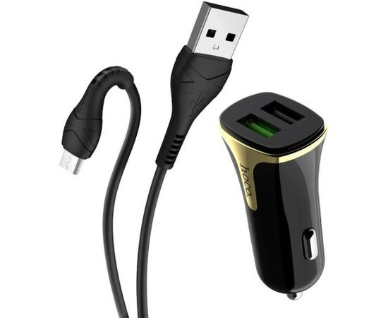 Hoco Z31 Automašīnas lādētājs + Micro USB kabelis 2xUSB QC3.0 18W