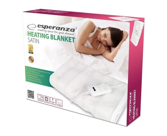 Esperanza EHB002 electric blanket 60 W White Fleece,Polyester