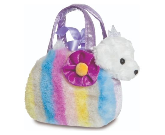 AURORA Fancy Pals Plīša kucēns violetā somā, 20 cm