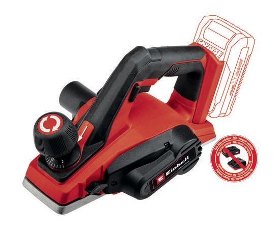 Einhell cordless planer TE-PL 18/82 Li-Solo, 18V, electric planer (red/black, without battery and charger)