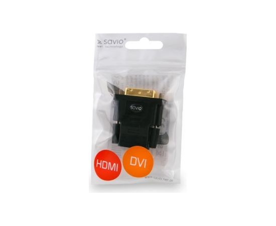 Savio CL-21 cable gender changer DVI HDMI Black