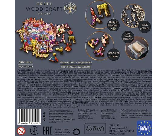 TREFL Koka puzle - Burvju pasaule, 500gb