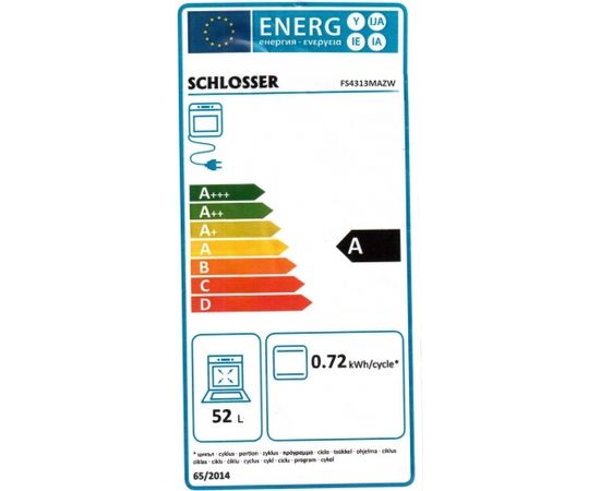 Schlosser FS4313MAZW Gāzes plīts ar el. cepeškrāsni