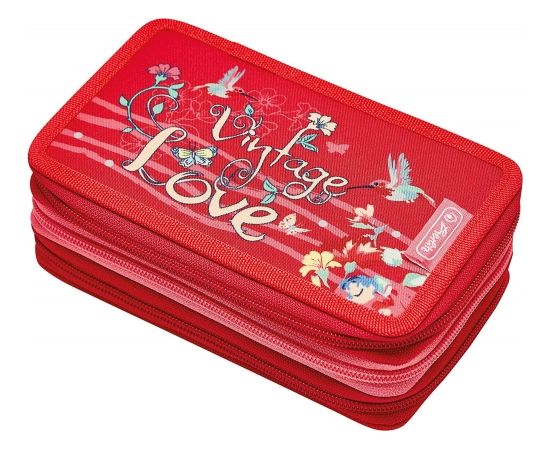 Herlitz TriCase Vintage Love, wallet (red, 31 pieces)