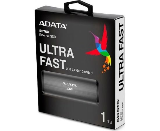 ADATA SE760 512 GB, external SSD (grey, USB-C 3.2 Gen 2) Ārējie cietie diski HDD SSD