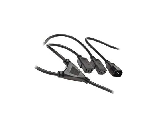 ASSMANN Power Cord splitter cable C14 - 2x C13 M/F 1.7m H05VV-F3G 1.0qmm/0.75qmm bl