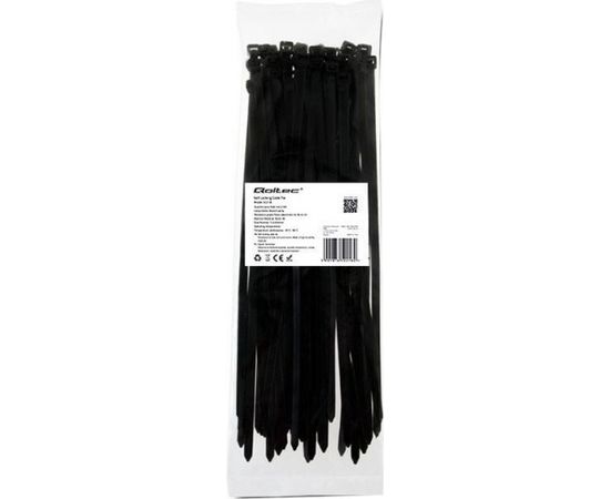 QOLTEC 52218 Zippers 7.2 300 50pcs nylon UV Black