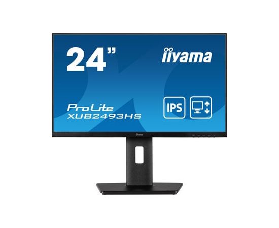IIYAMA XUB2493HS-B5 24inch ETE IPS FHD Business 250cd/m2 4ms 15cm Height Adj. Stand Pivot HDMI DP Speakers