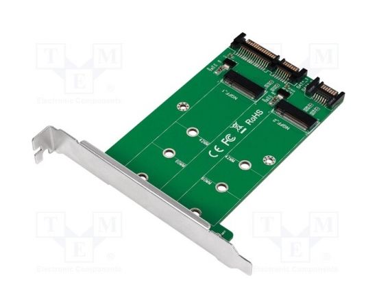 LOGILINK PC0086 2x SATA to 2x M.2 SATA SSD Adapter Adapteri