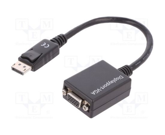 DIGITUS adapter cable displayPort VGA HD15 0.15m AWG28 2x shielded