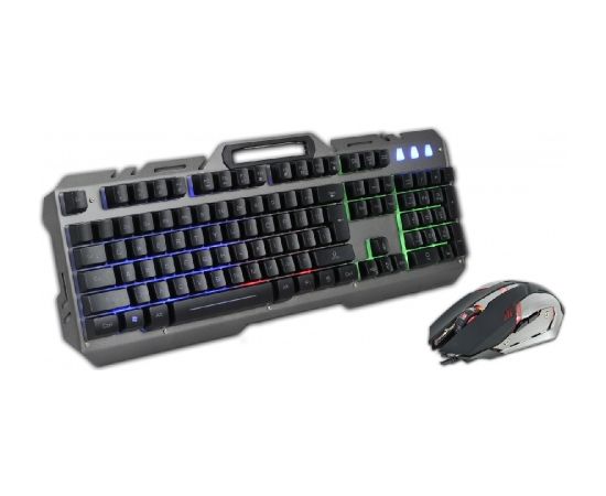 Rebeltec wired set: LED keyboard + mouse for INTERCEPTOR players