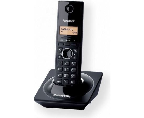 Panasonic Cordless KX-TG1711FXB Black, Caller ID, Wireless connection, Phonebook capacity 50 entries, Built-in display, Conference call,